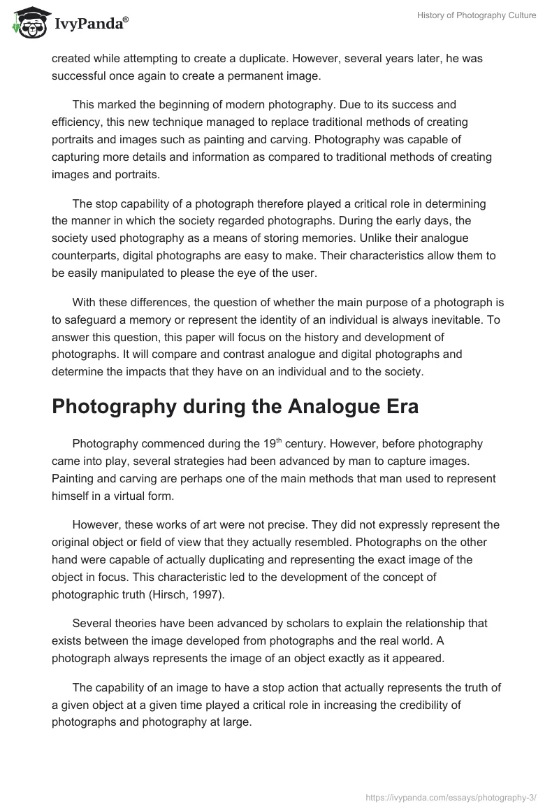 History of Photography Culture. Page 2