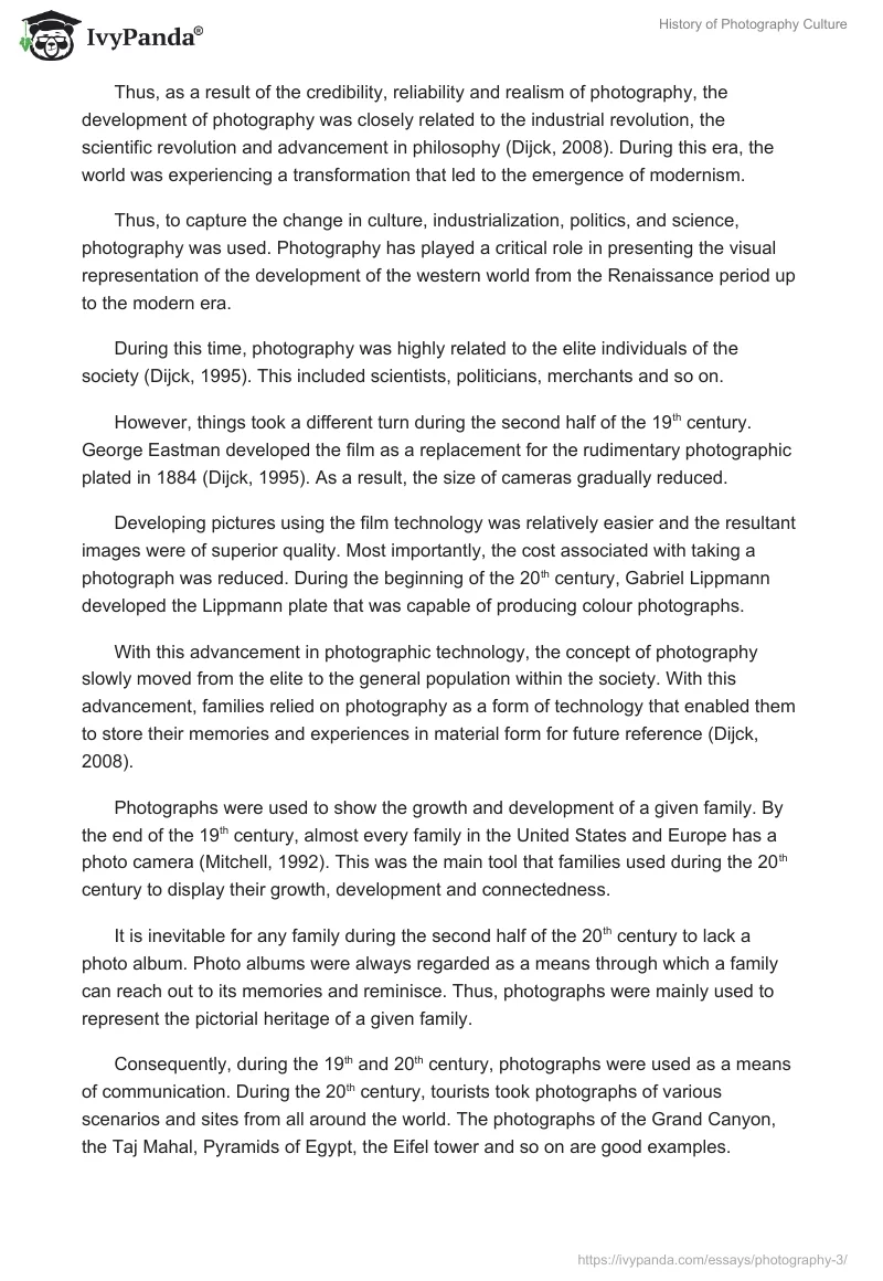 History of Photography Culture. Page 3