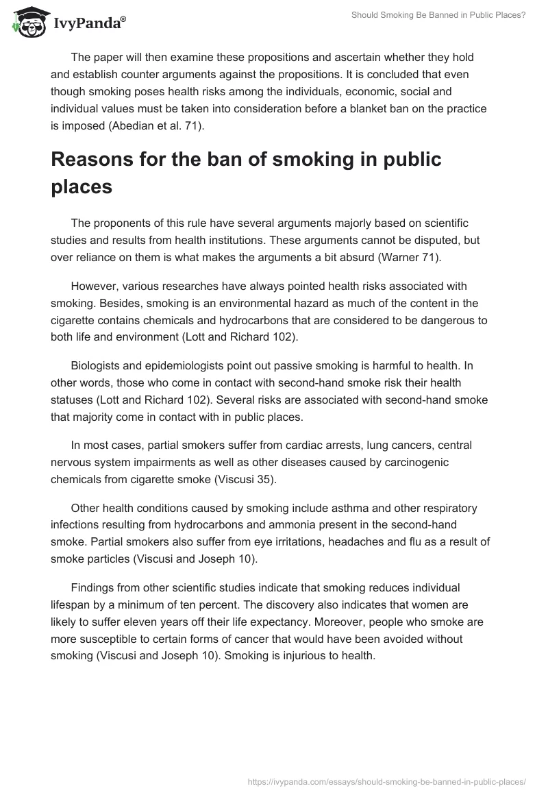 Should Smoking Be Banned in Public Places?. Page 2