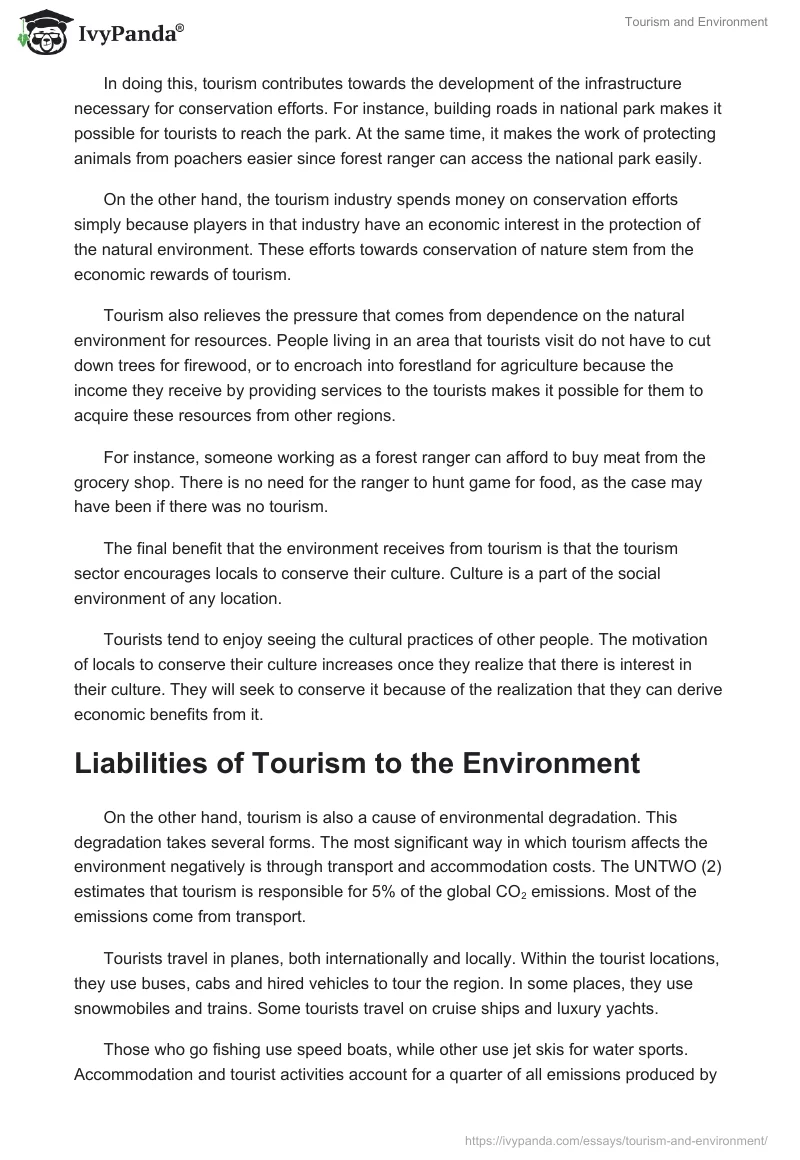 Tourism and Environment. Page 3