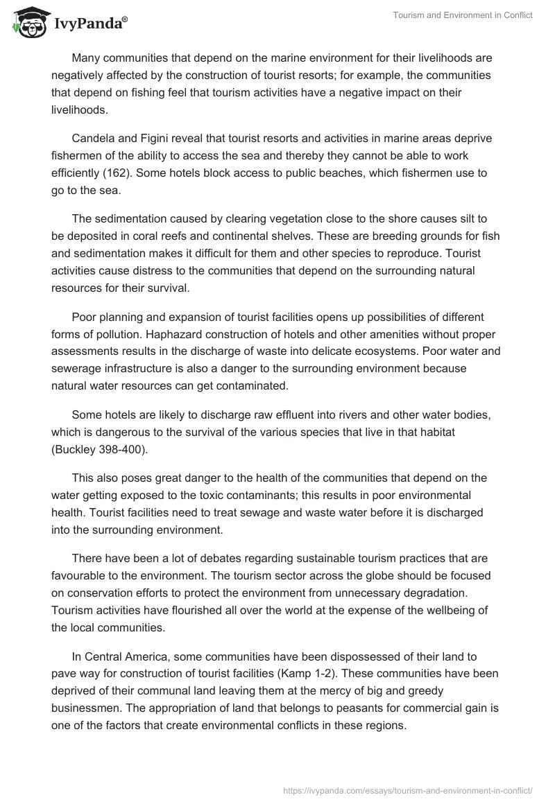 Tourism and Environment in Conflict. Page 2