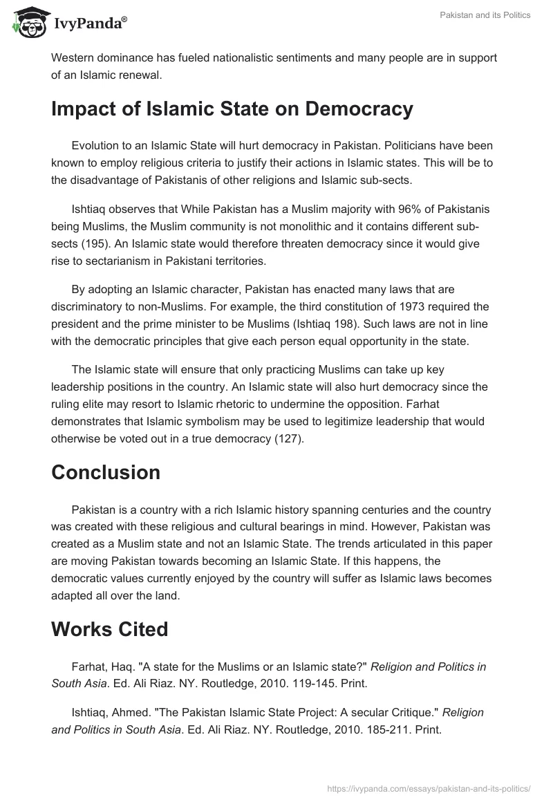 Pakistan and its Politics. Page 2