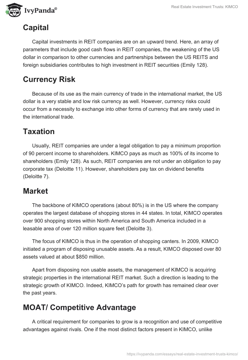 Real Estate Investment Trusts: KIMCO. Page 3