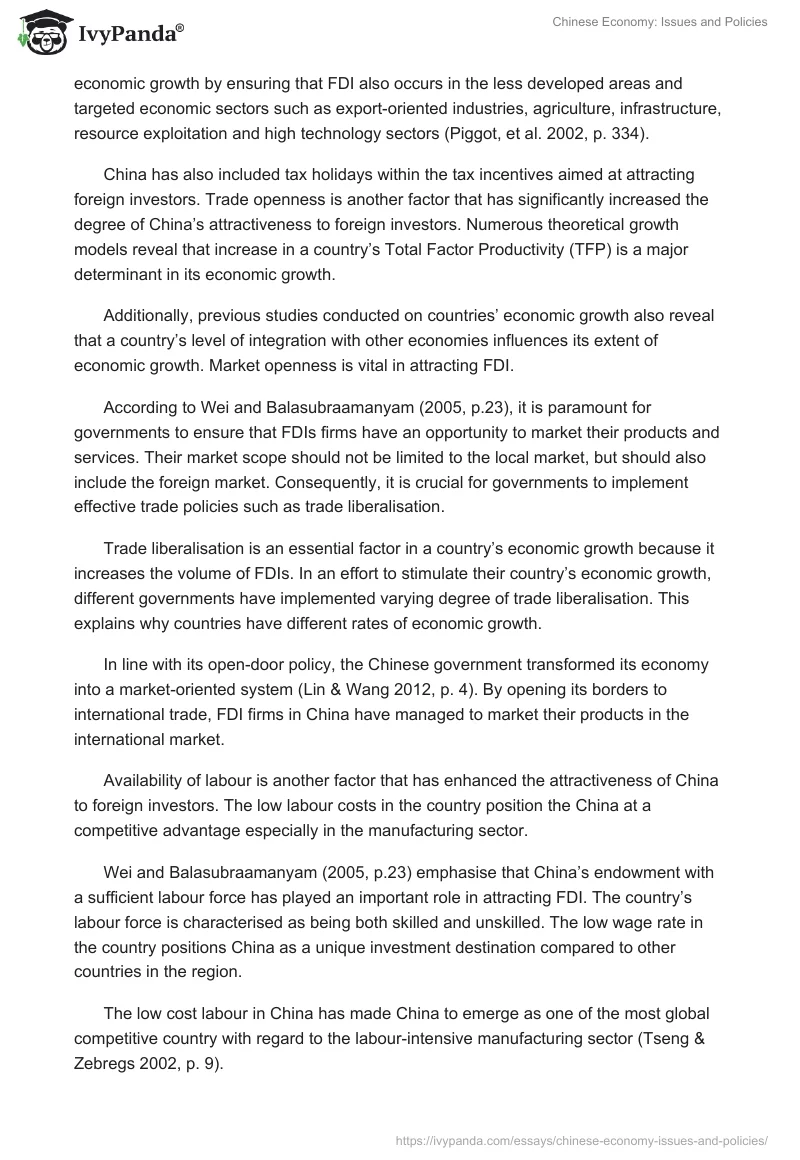 Chinese Economy: Issues and Policies. Page 5