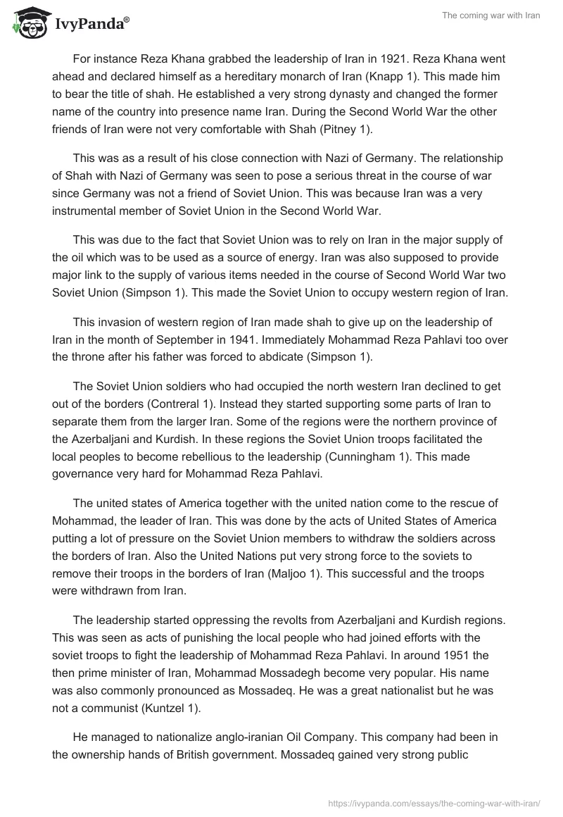 The Coming War With Iran. Page 2