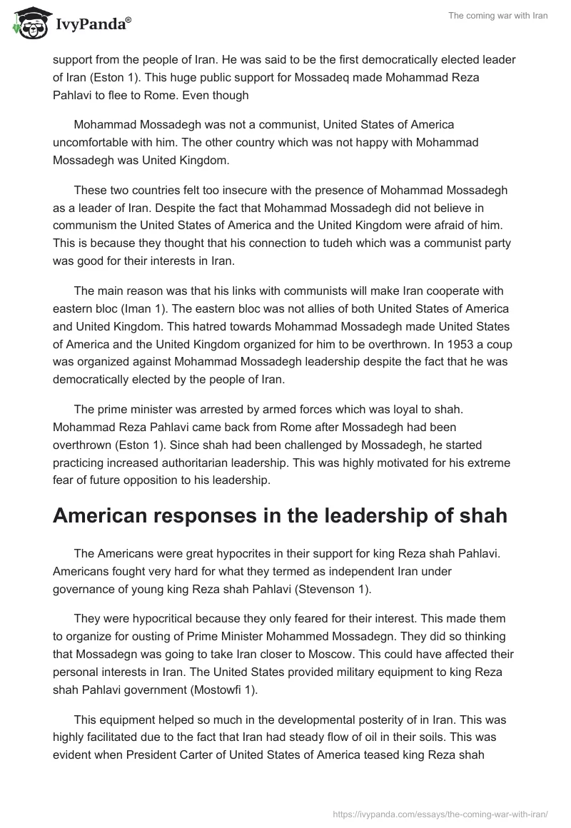 The Coming War With Iran. Page 3