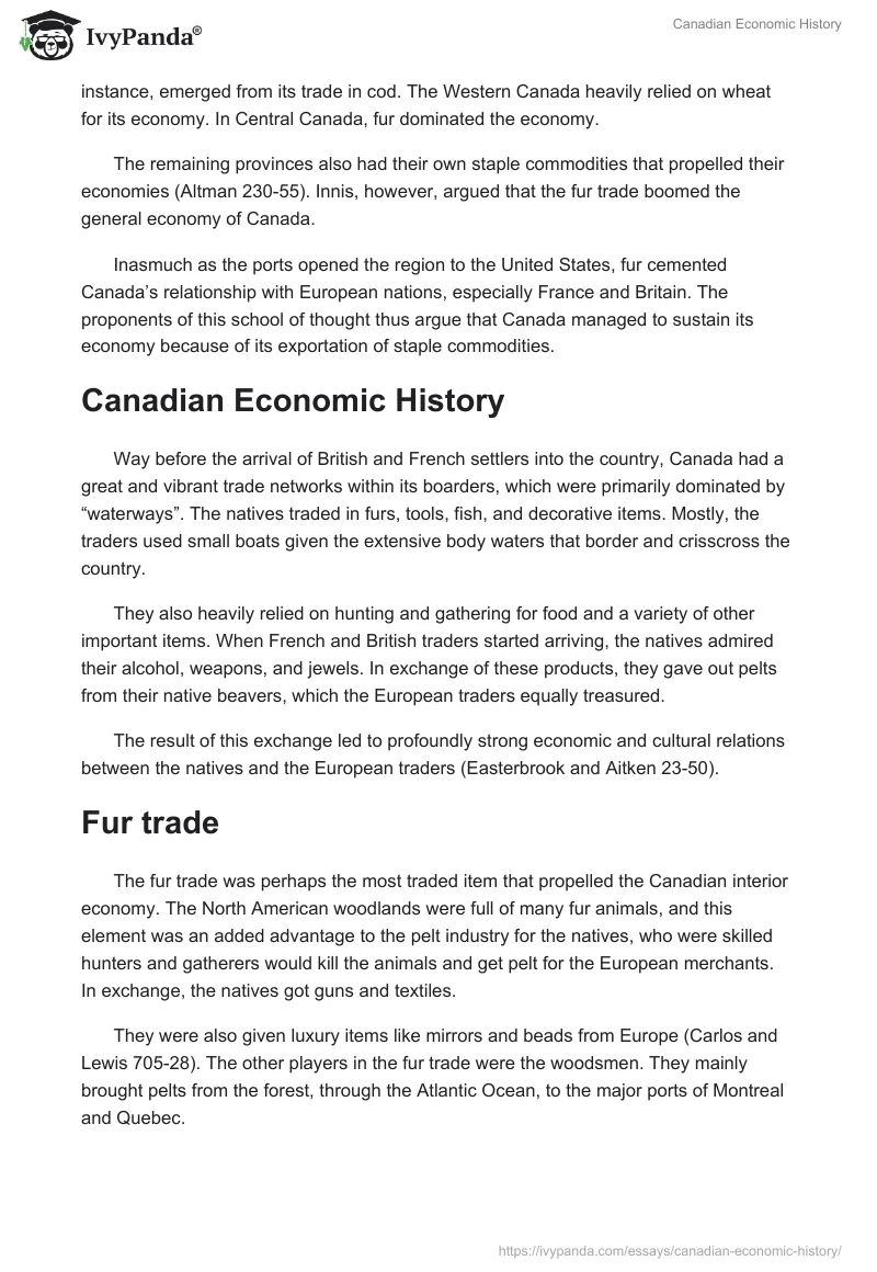 Canadian Economic History. Page 3
