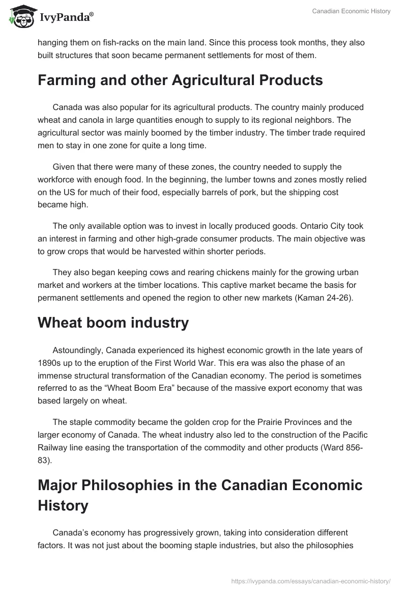 Canadian Economic History. Page 5