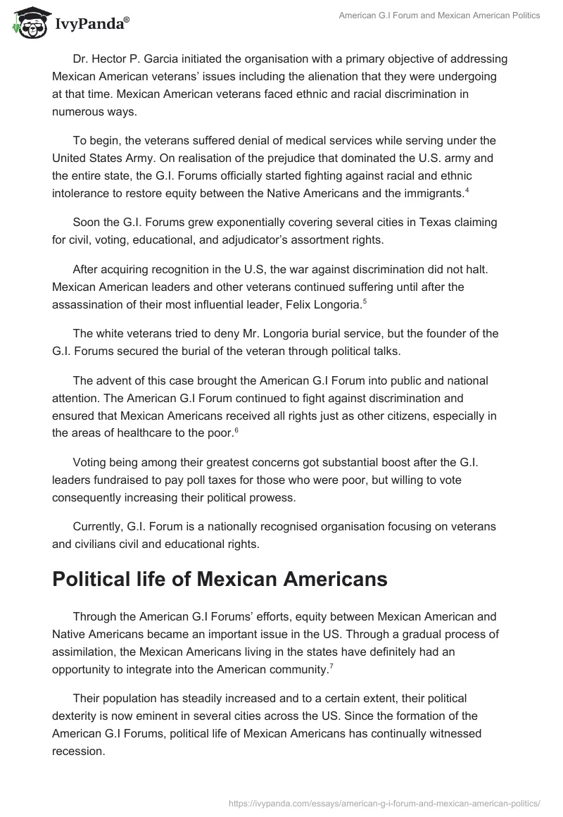American G.I Forum and Mexican American Politics. Page 2
