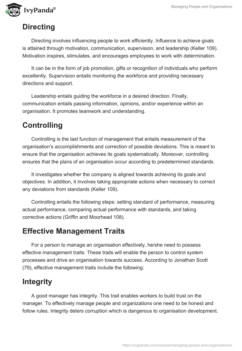 Managing People and Organisations. Page 2