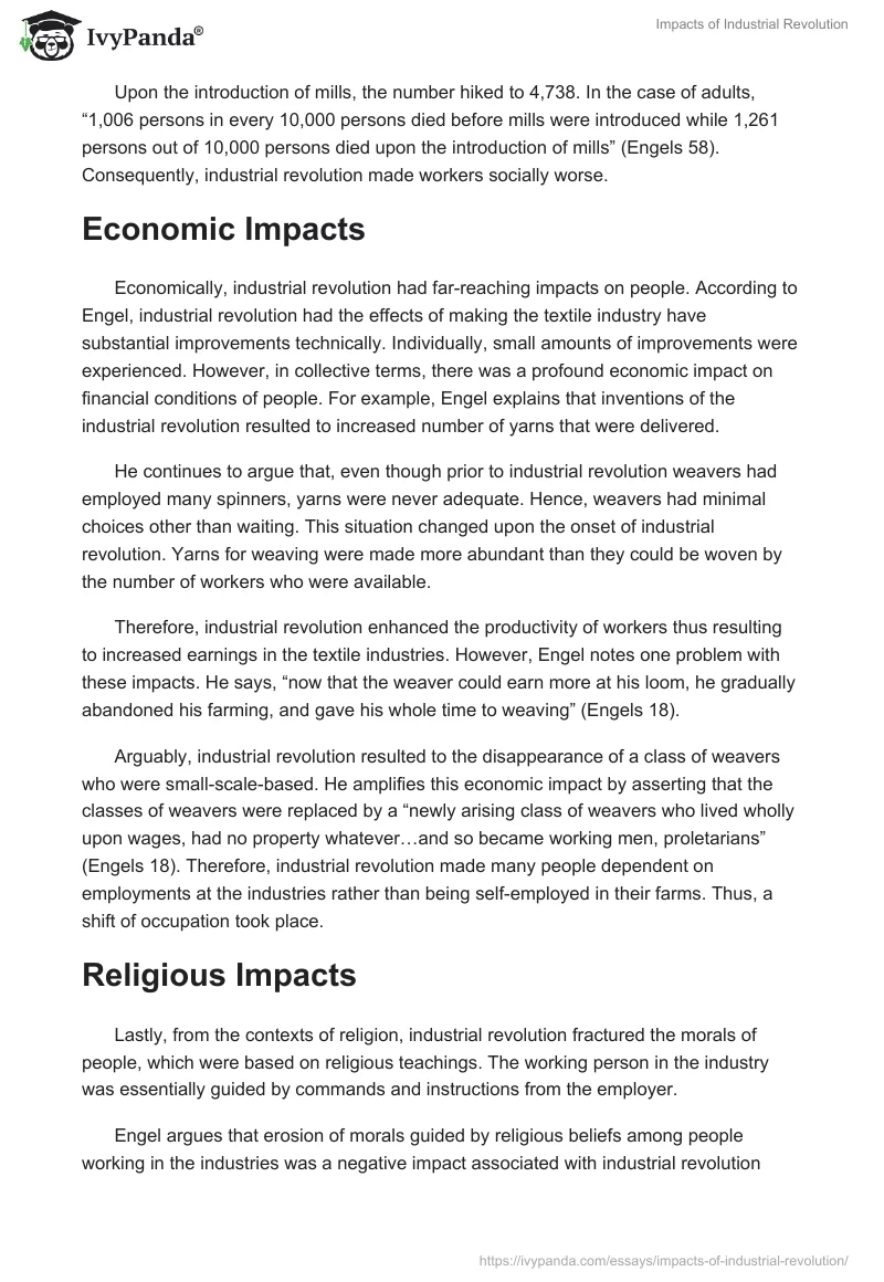 Impacts of Industrial Revolution. Page 2