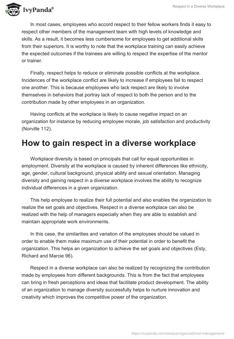 Respect in a Diverse Workplace. Page 3