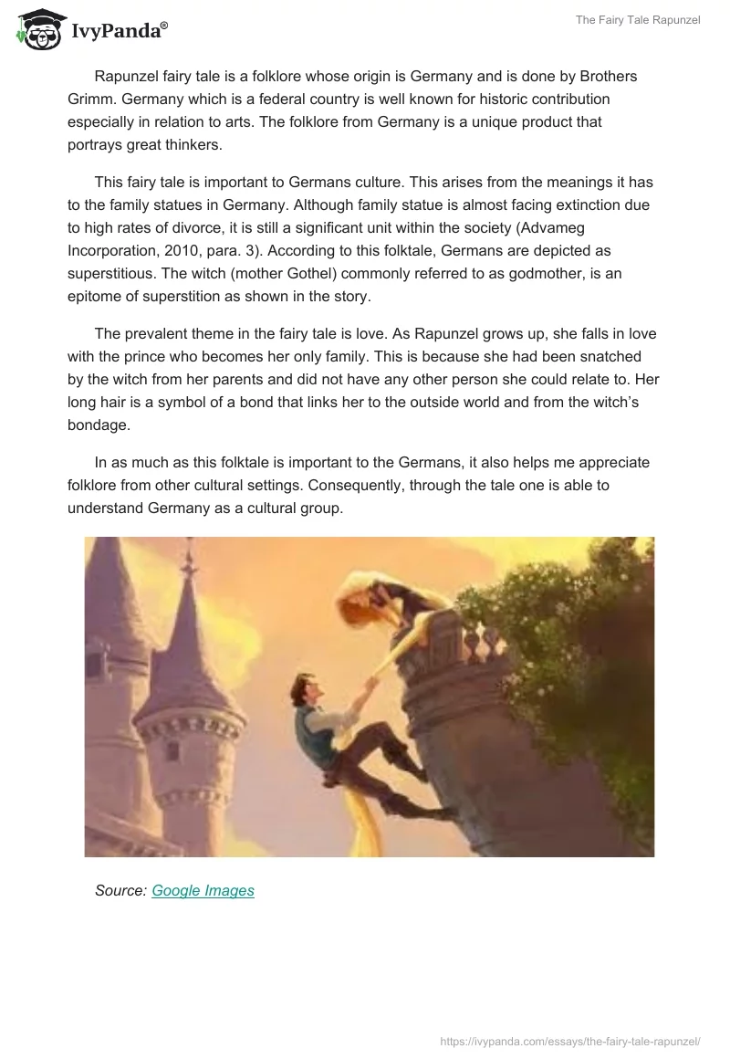 The Fairy Tale Rapunzel. Page 2