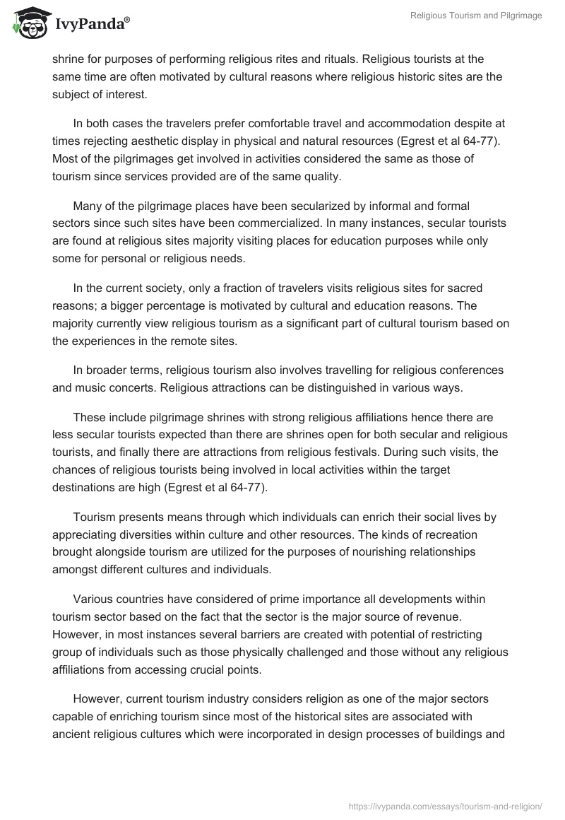 Religious Tourism and Pilgrimage. Page 3