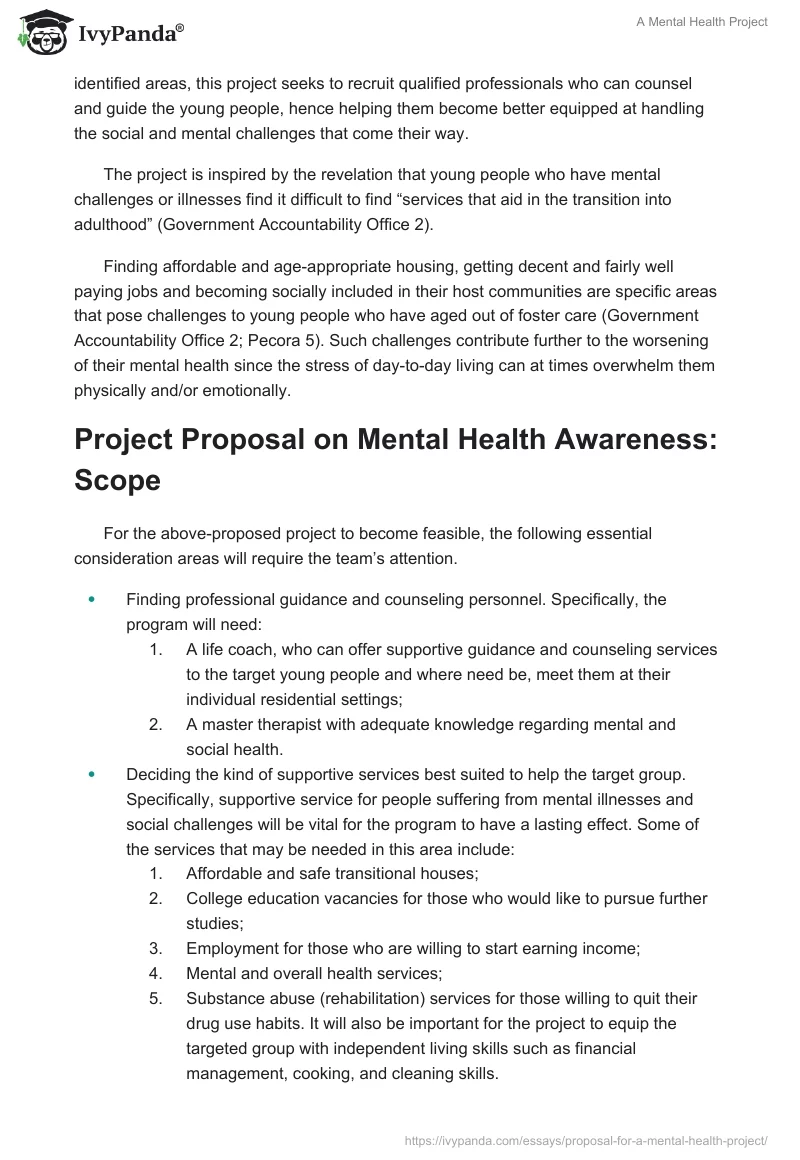A Mental Health Project. Page 2