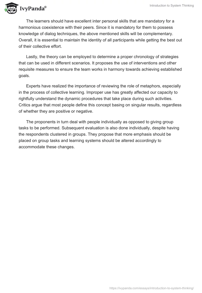 Introduction to System Thinking. Page 2