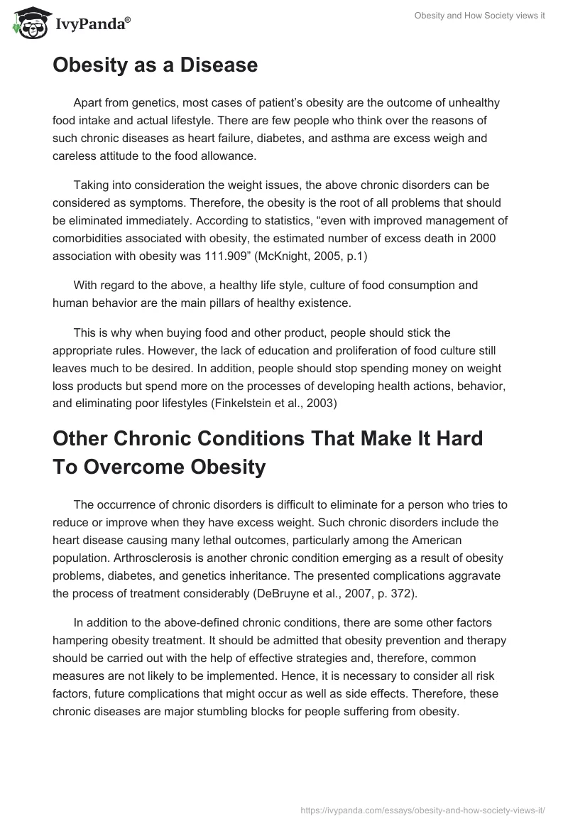 Obesity and How Society Views It. Page 3