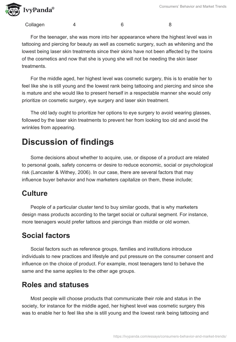 Consumers’ Behavior and Market Trends. Page 5