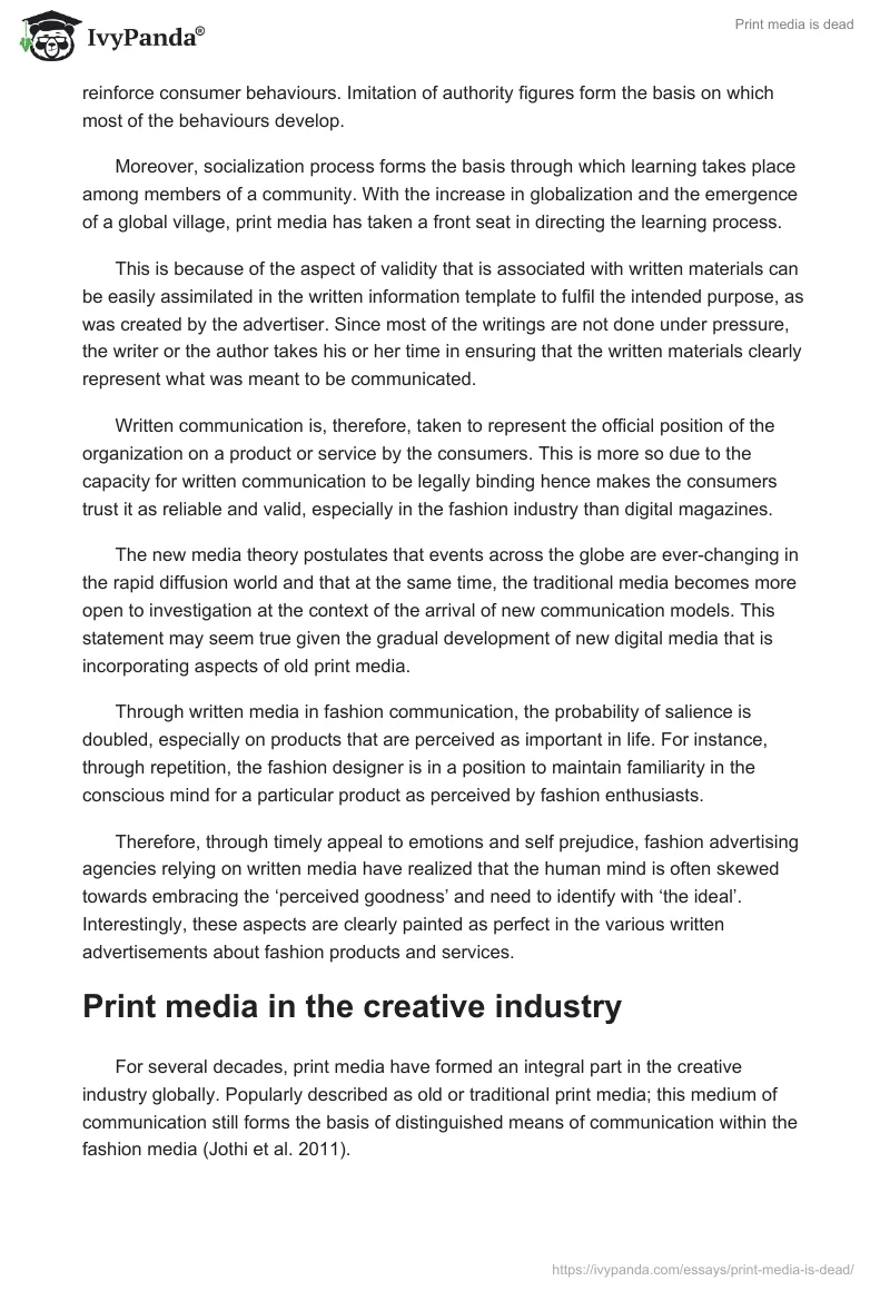 Print media is dead. Page 3