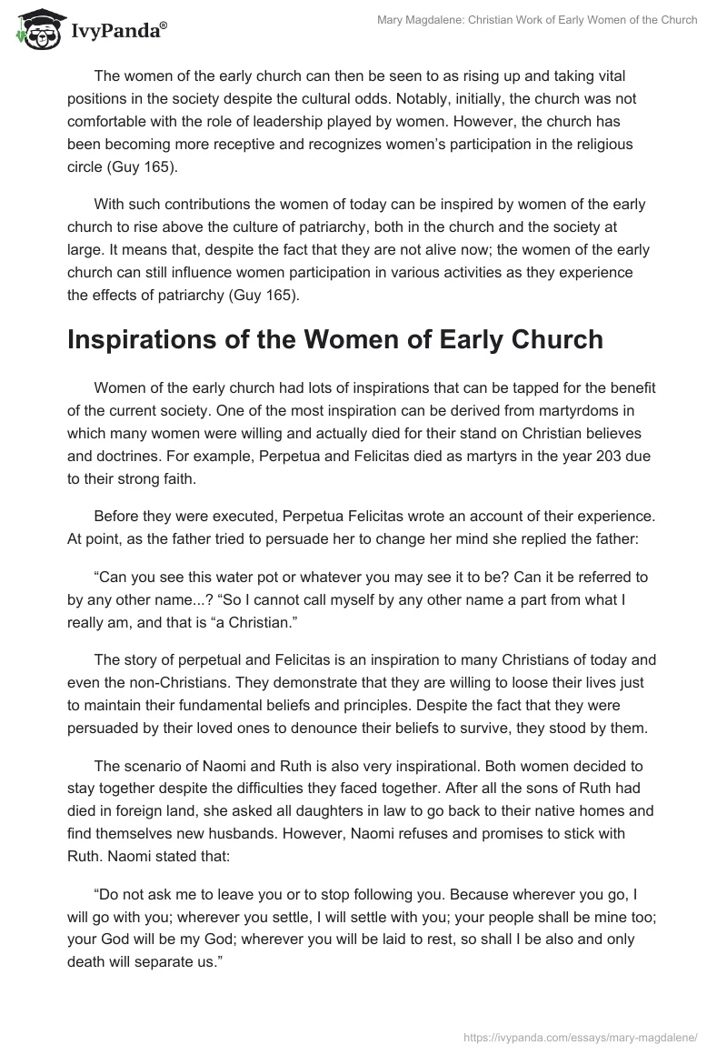 Mary Magdalene: Christian Work of Early Women of the Church. Page 2