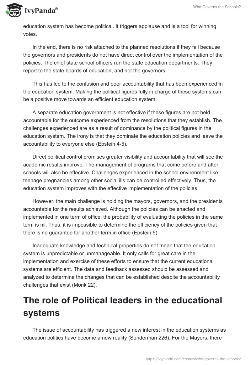 Who Governs the Schools?. Page 3