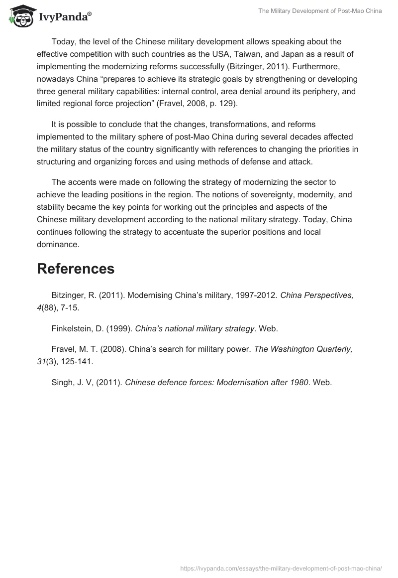 The Military Development of Post-Mao China. Page 3