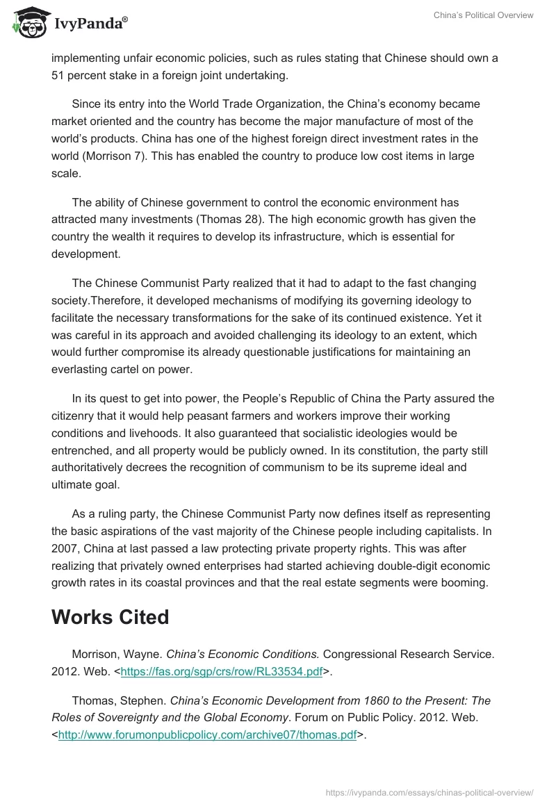 China’s Political Overview. Page 2