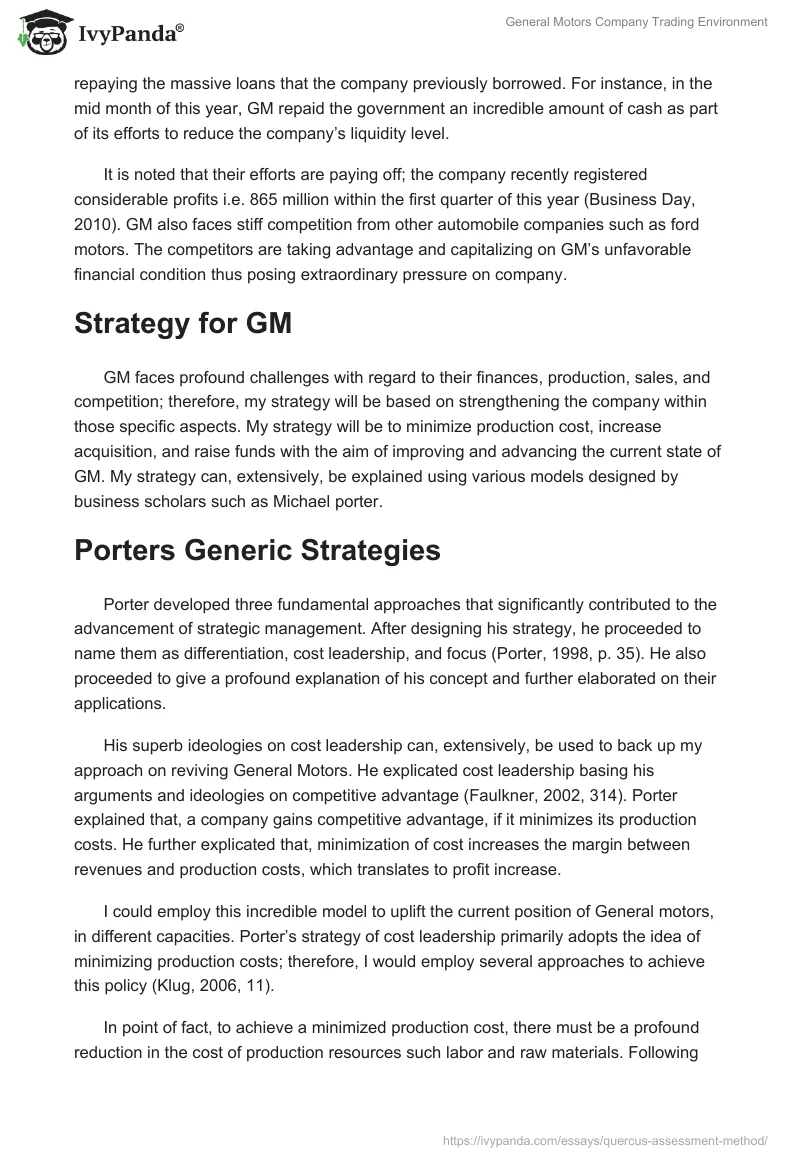 General Motors Company Trading Environment. Page 2