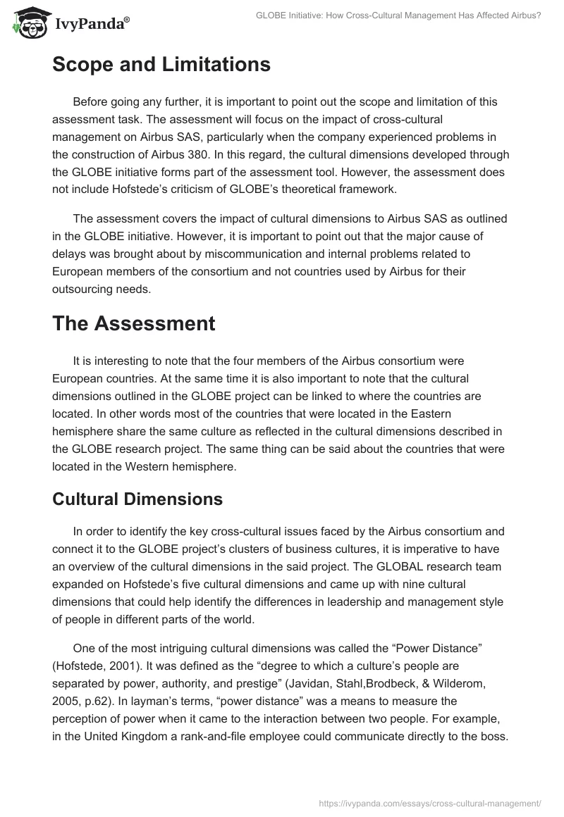 GLOBE Initiative: How Cross-Cultural Management Has Affected Airbus?. Page 2