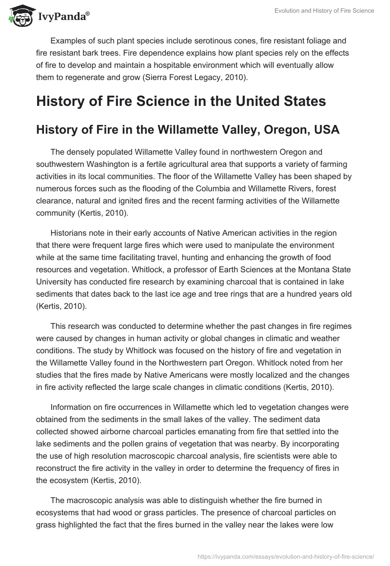 Evolution and History of Fire Science. Page 2