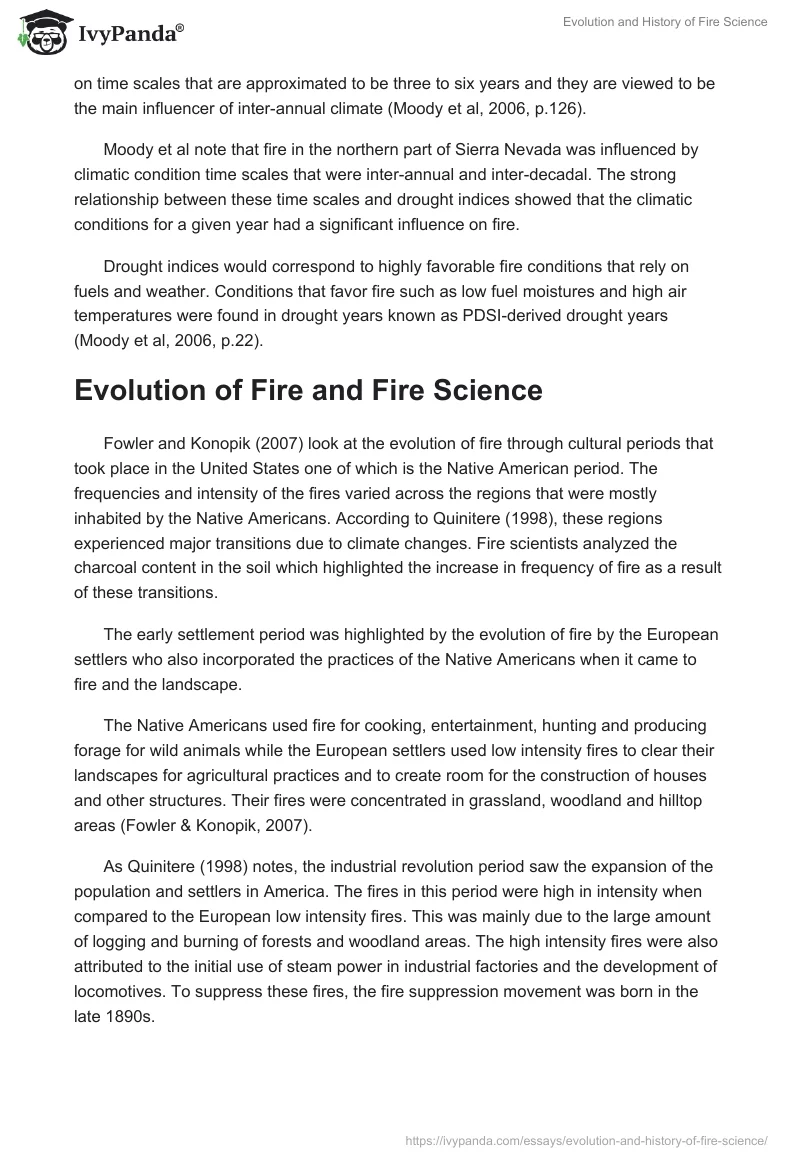 Evolution and History of Fire Science. Page 4