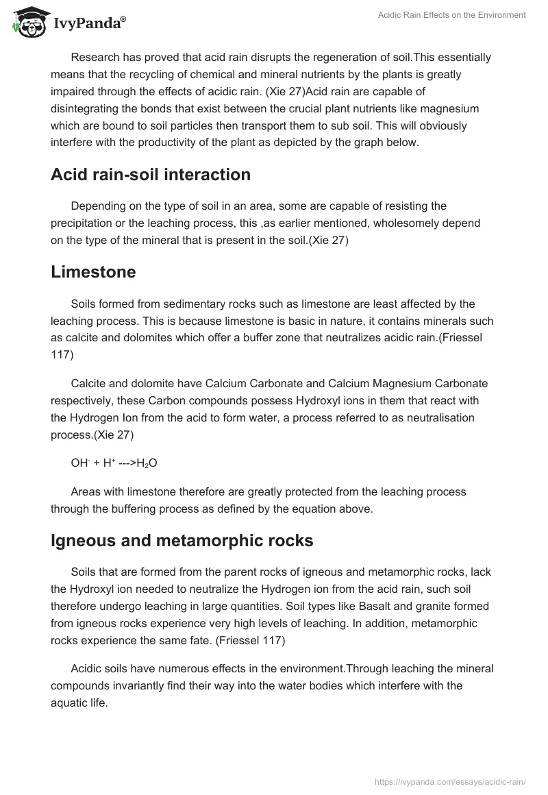 Acidic Rain Effects on the Environment. Page 4