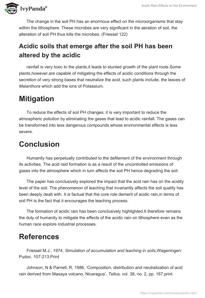 Acidic Rain Effects on the Environment. Page 5
