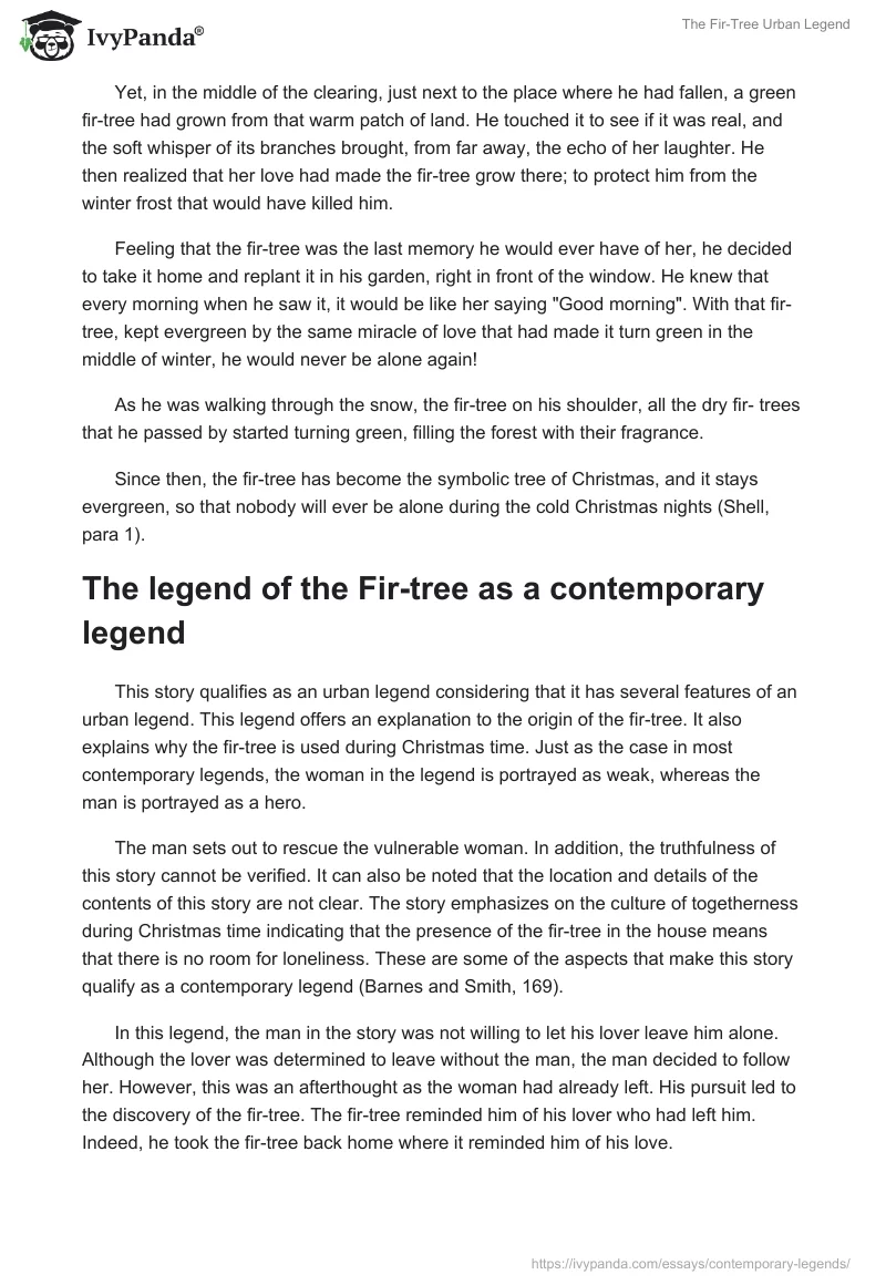 "The Fir-Tree" Urban Legend. Page 3