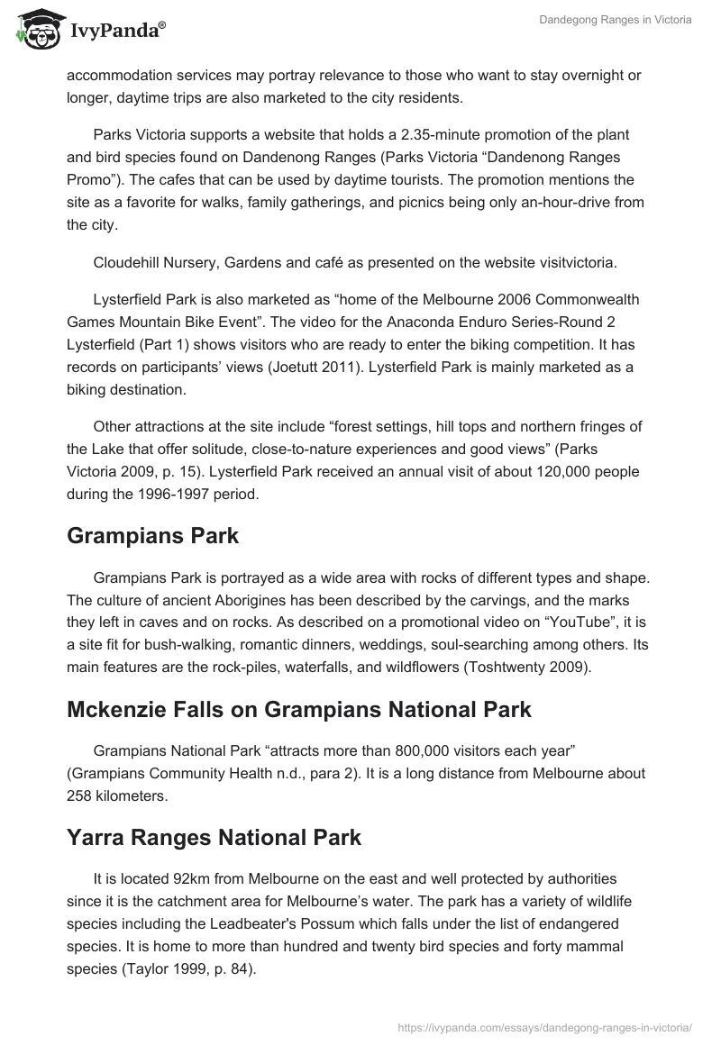 Dandegong Ranges in Victoria. Page 5