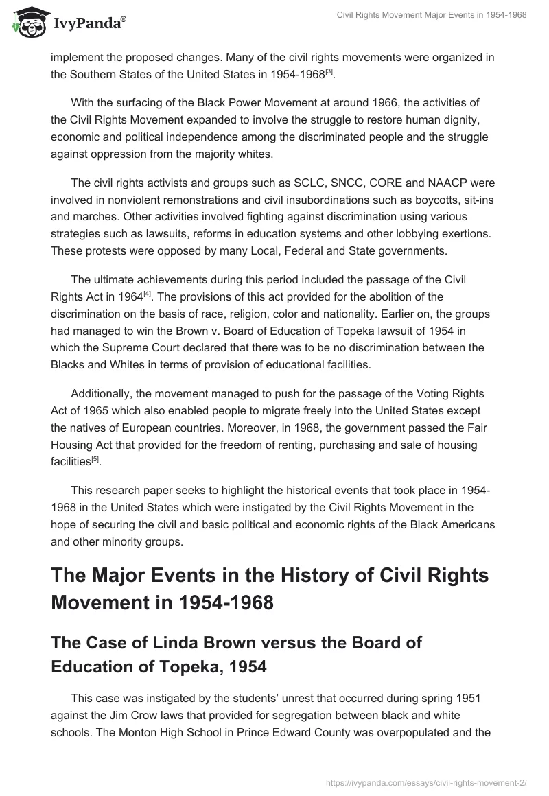 Civil Rights Movement Major Events in 1954-1968. Page 2