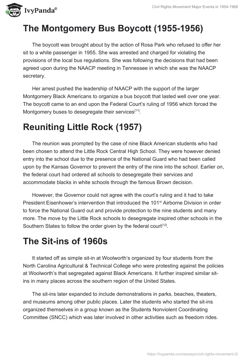 Civil Rights Movement Major Events in 1954-1968. Page 4