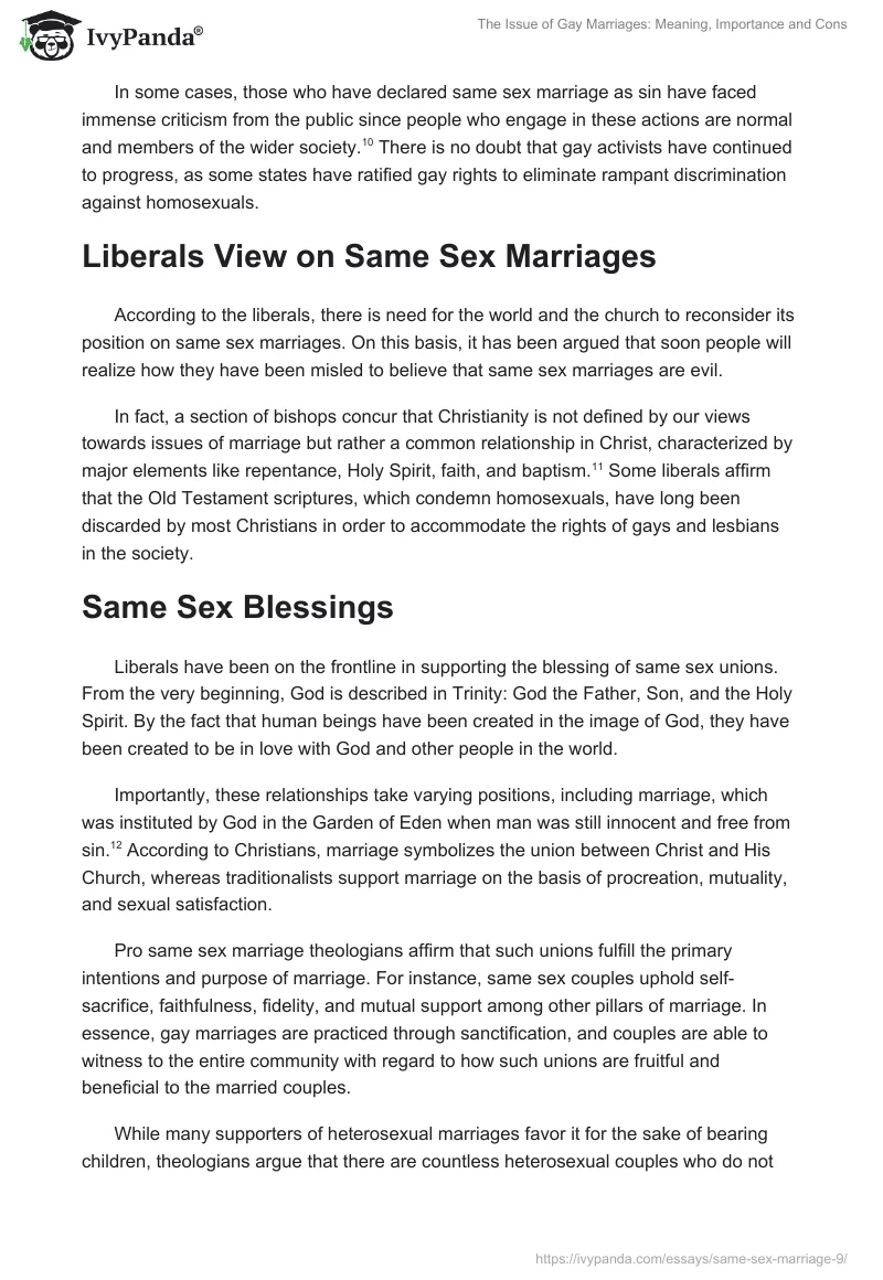 The Issue of Gay Marriages: Meaning, Importance and Cons. Page 5