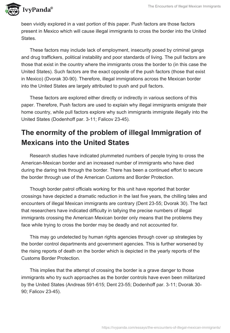 The Encounters of Illegal Mexican Immigrants. Page 3