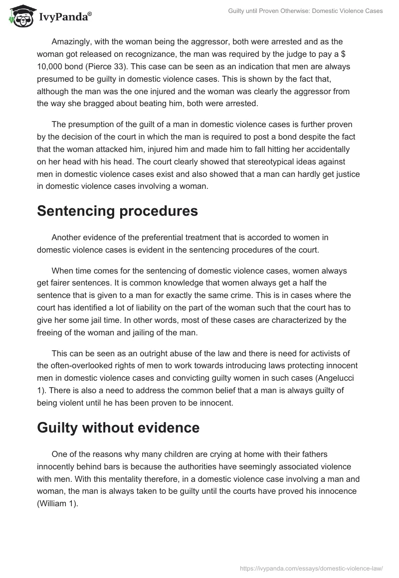 Guilty until Proven Otherwise: Domestic Violence Cases. Page 2
