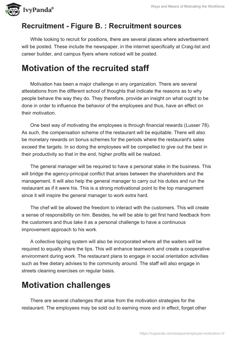 Ways and Means of Motivating the Workforce. Page 2