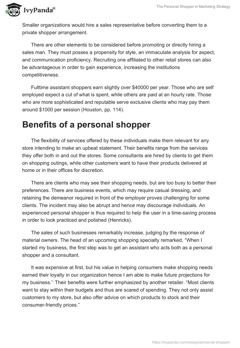 The Personal Shopper in Marketing Strategy. Page 2