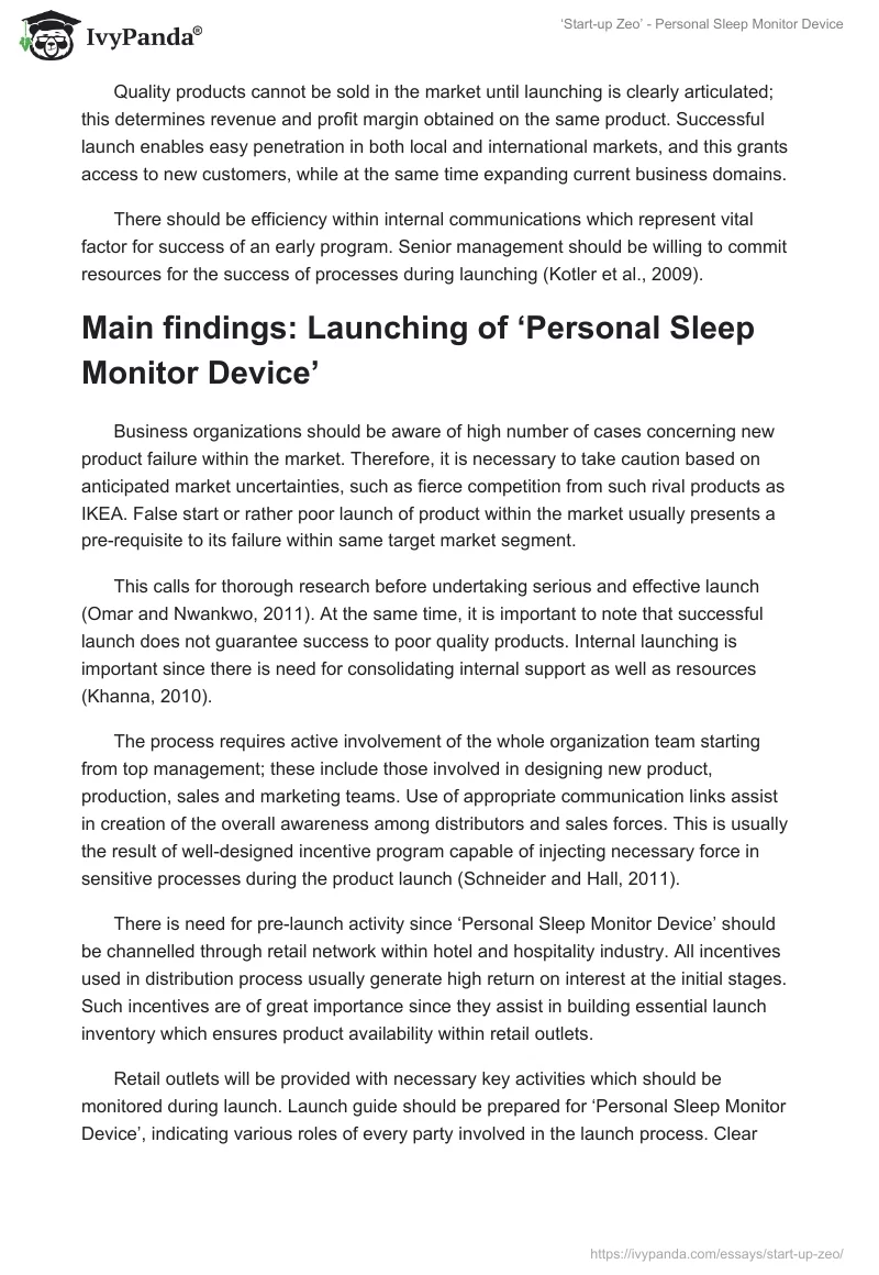 ‘Start-up Zeo’ - Personal Sleep Monitor Device. Page 2