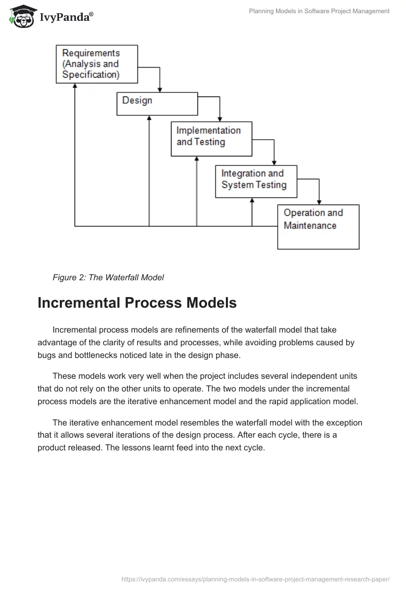 Planning Models in Software Project Management. Page 3