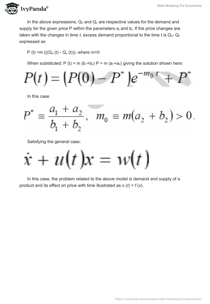Math Modeling For Economics. Page 2
