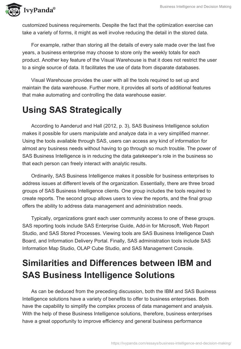 Business Intelligence and Decision Making. Page 3