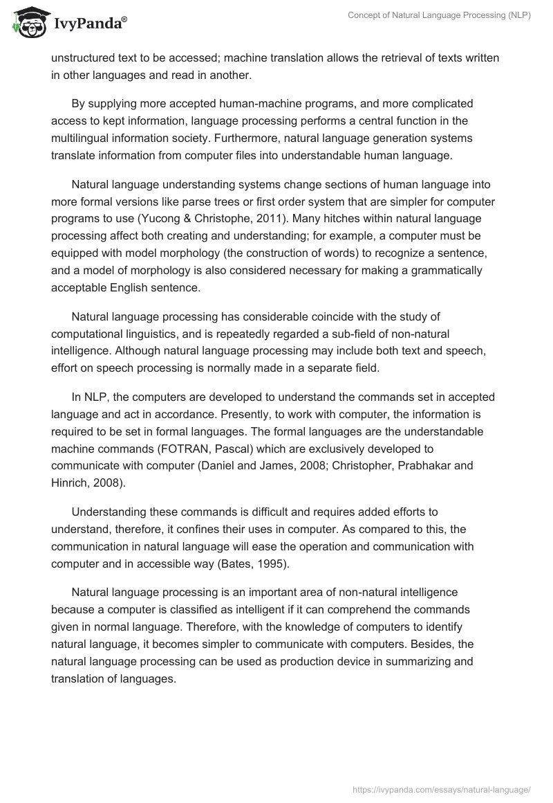 Concept of Natural Language Processing (NLP). Page 2