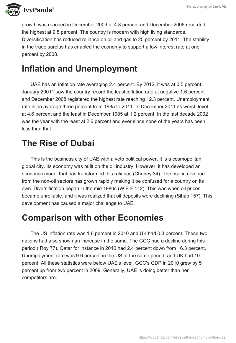 The Economy of the UAE. Page 3