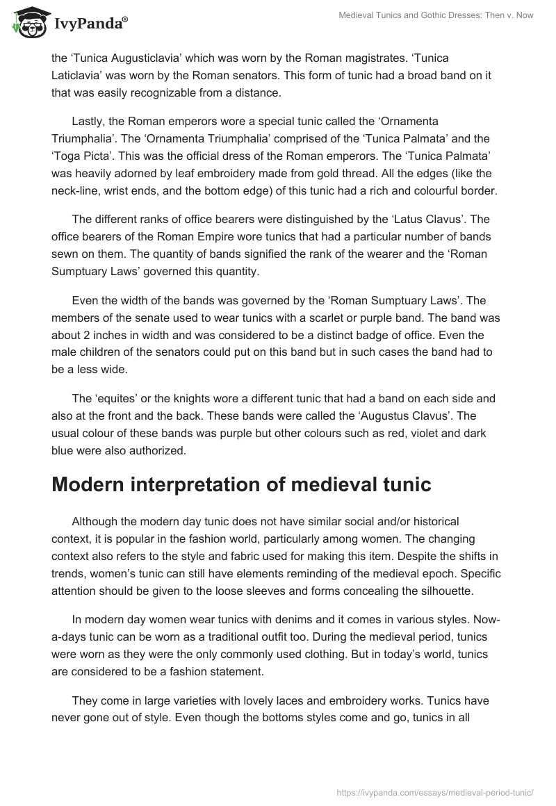 Medieval Tunics and Gothic Dresses: Then v. Now. Page 2