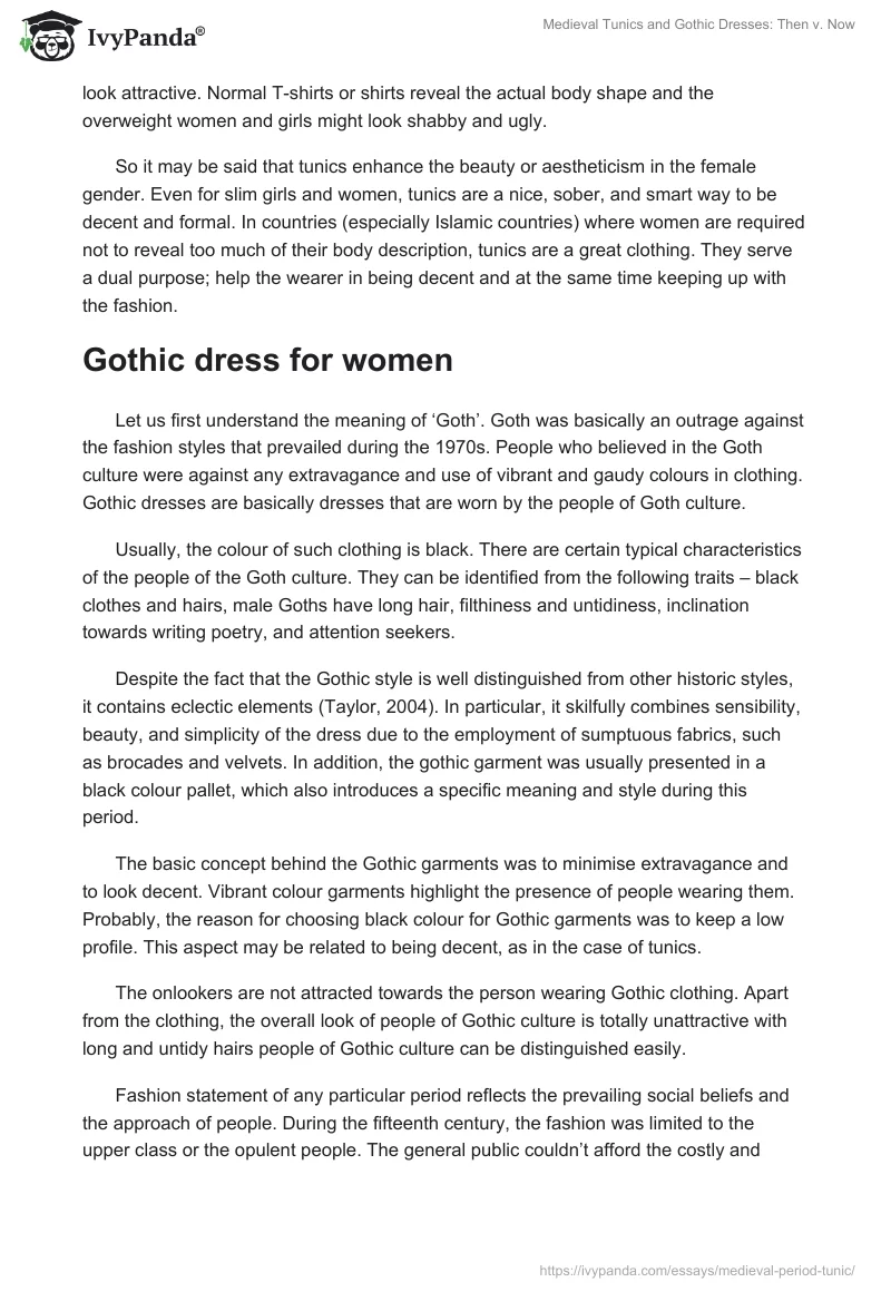 Medieval Tunics and Gothic Dresses: Then v. Now. Page 4